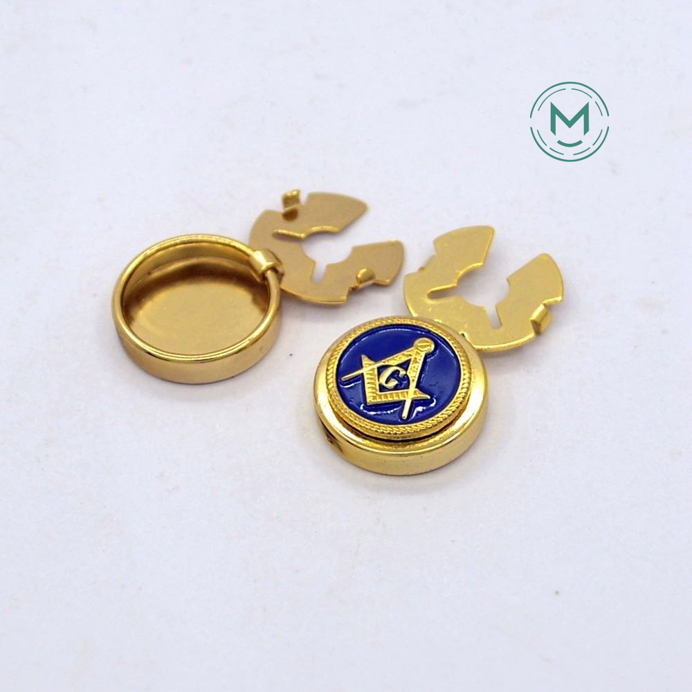 Brass Locking Cufflink Button Cover hardware product image