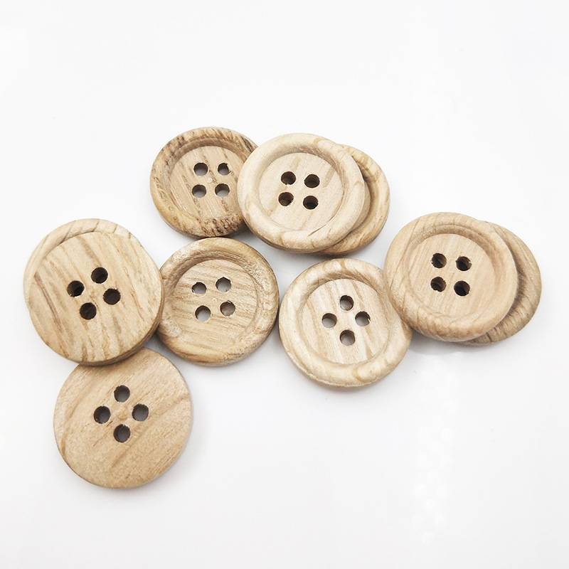 Four-Hole Natural Wood Button hardware product image