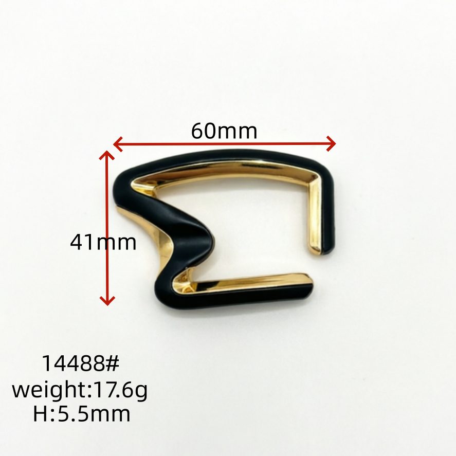 Gold Black Shoe Buckle hardware product image