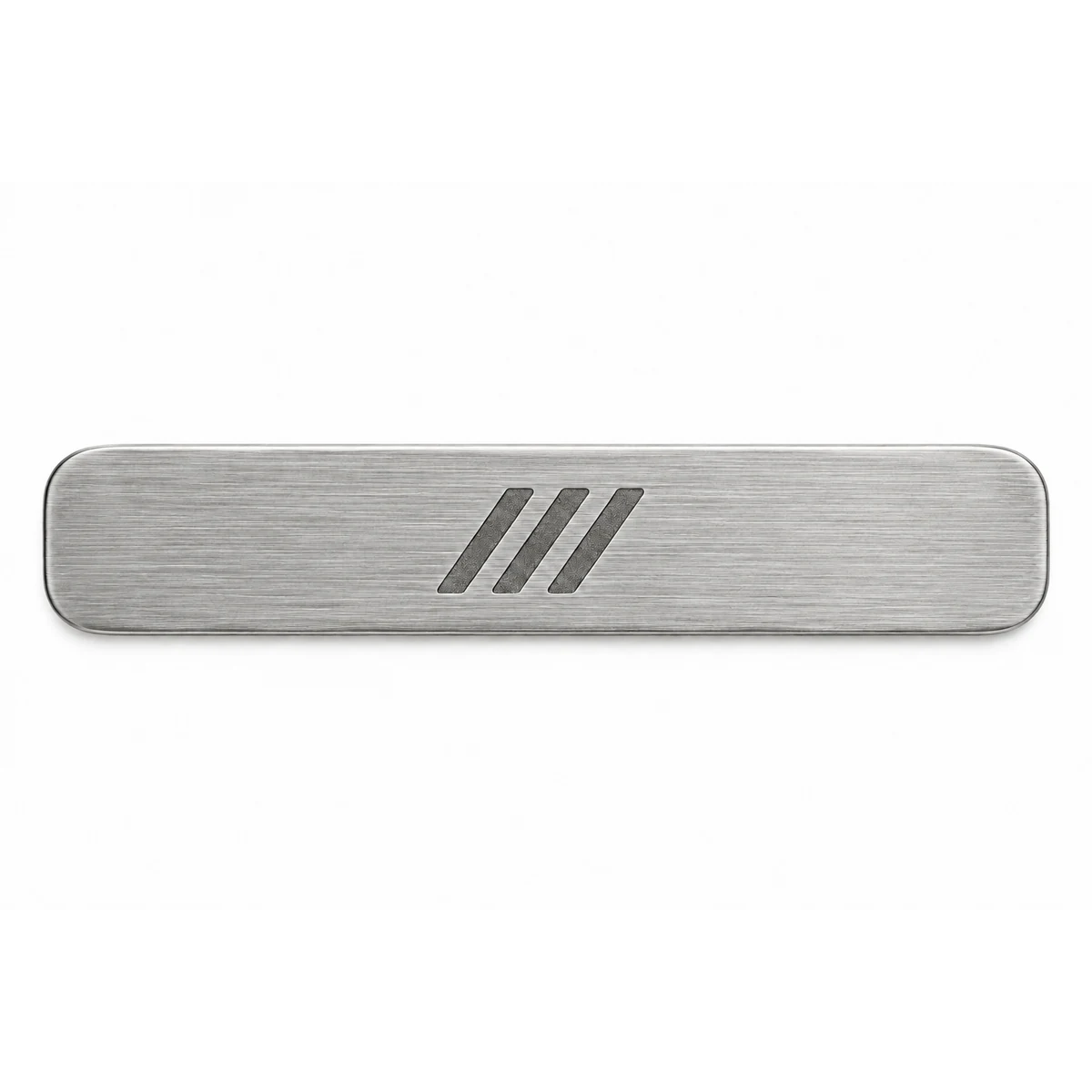 Laser-engraved Stainless Bar Label - front view