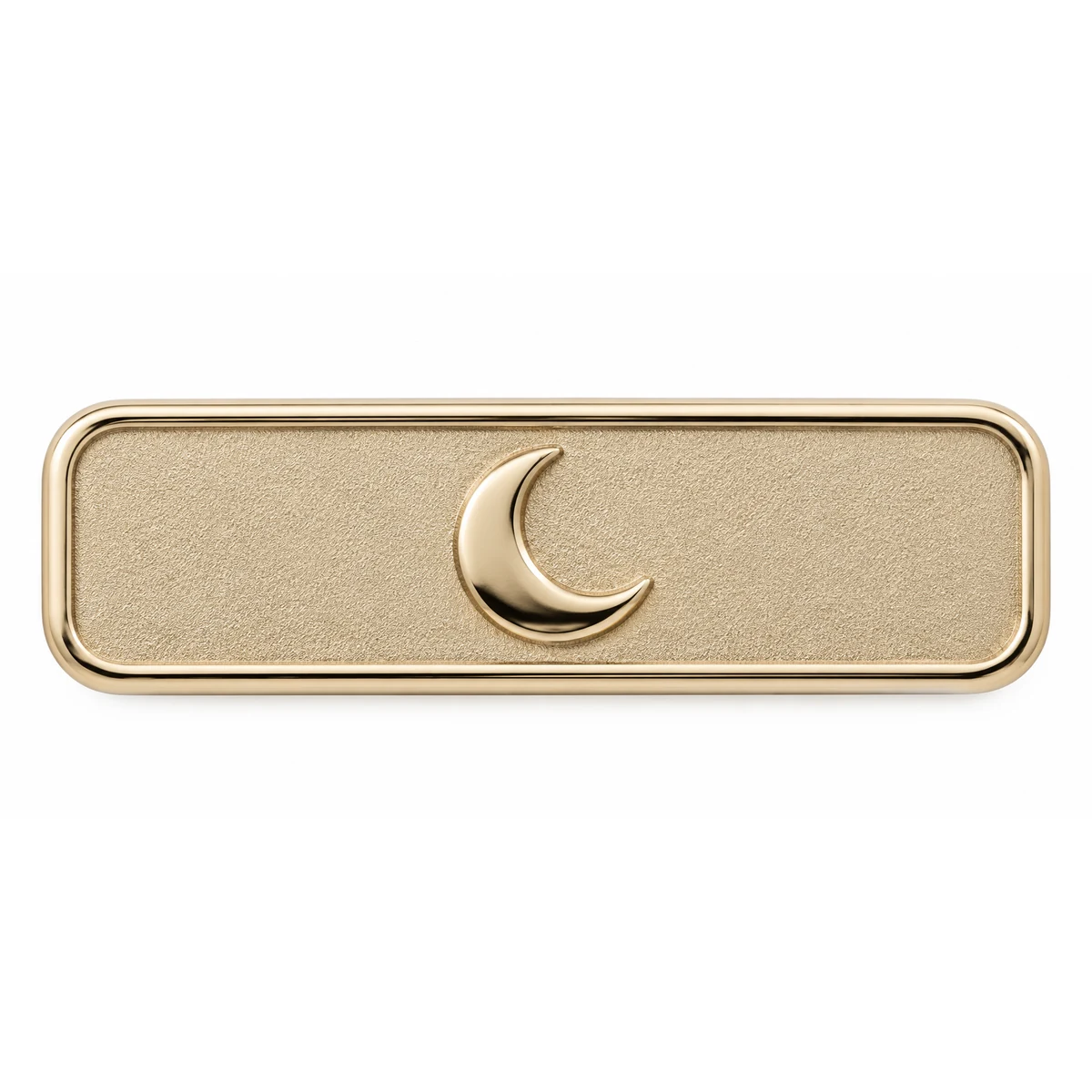 Raised-logo Die-cast Plate (Polished/Blasted) - front view