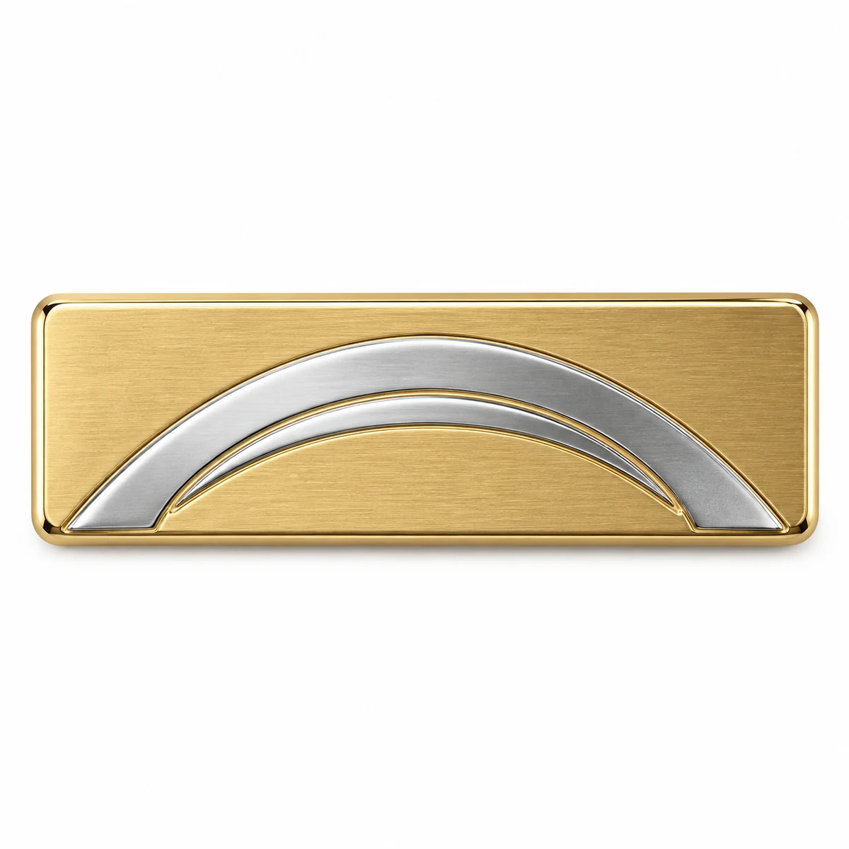 Two-tone Logo Plate (Gold + Silver) - front view