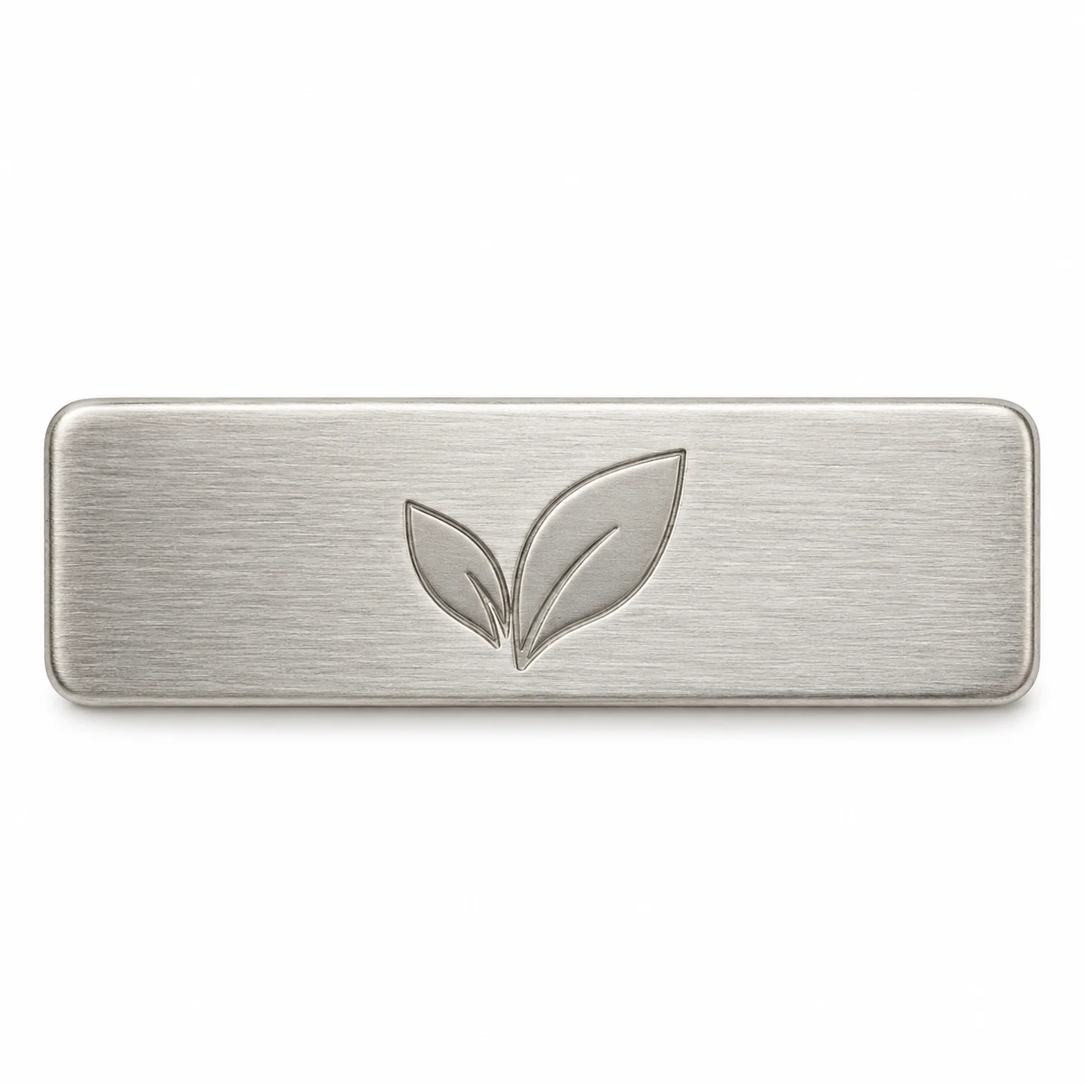 Zinc Alloy Logo Plate - front view