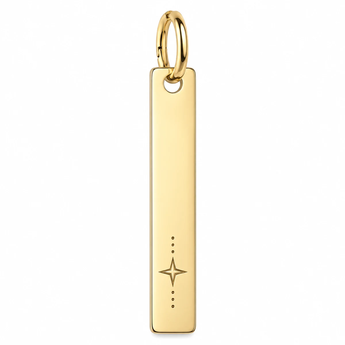Engraved Monogram Bar Charm - front view