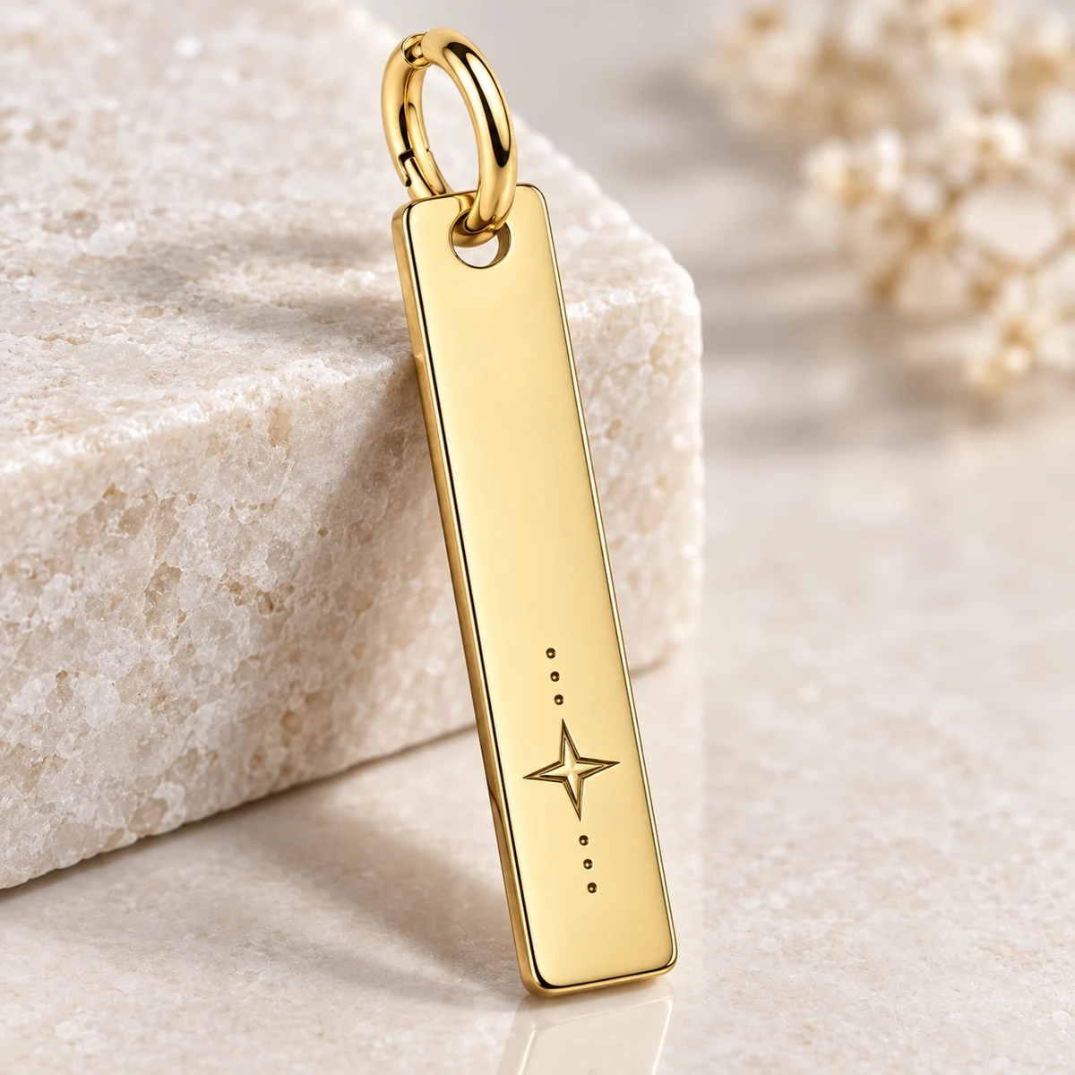 Engraved Monogram Bar Charm thumbnail 4