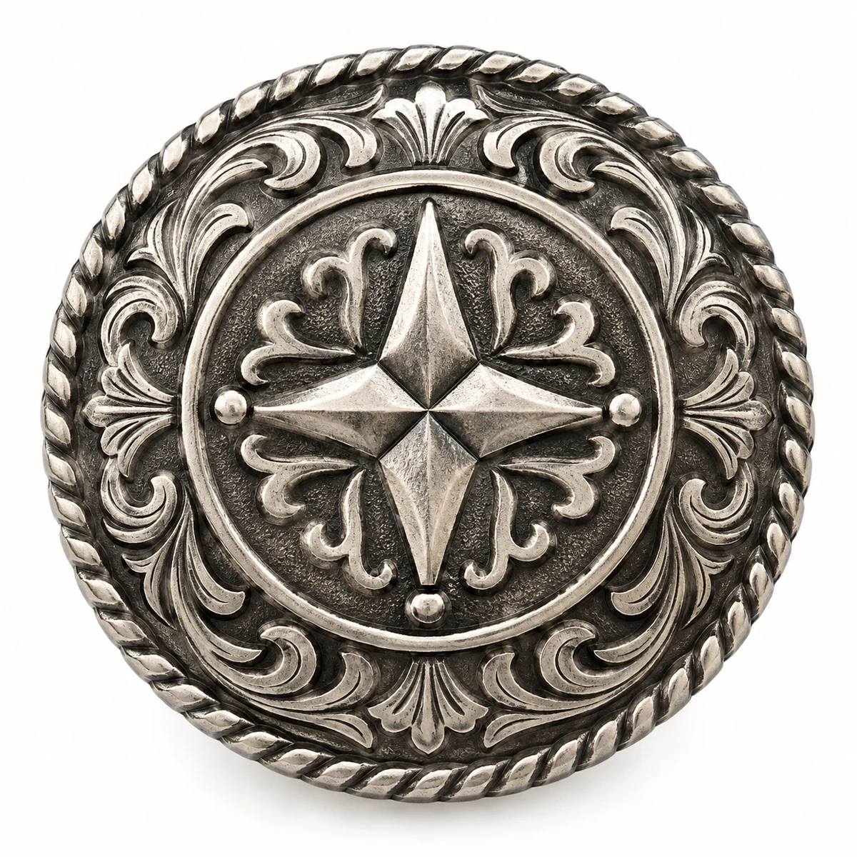 Western Concho Logo Plate - front view