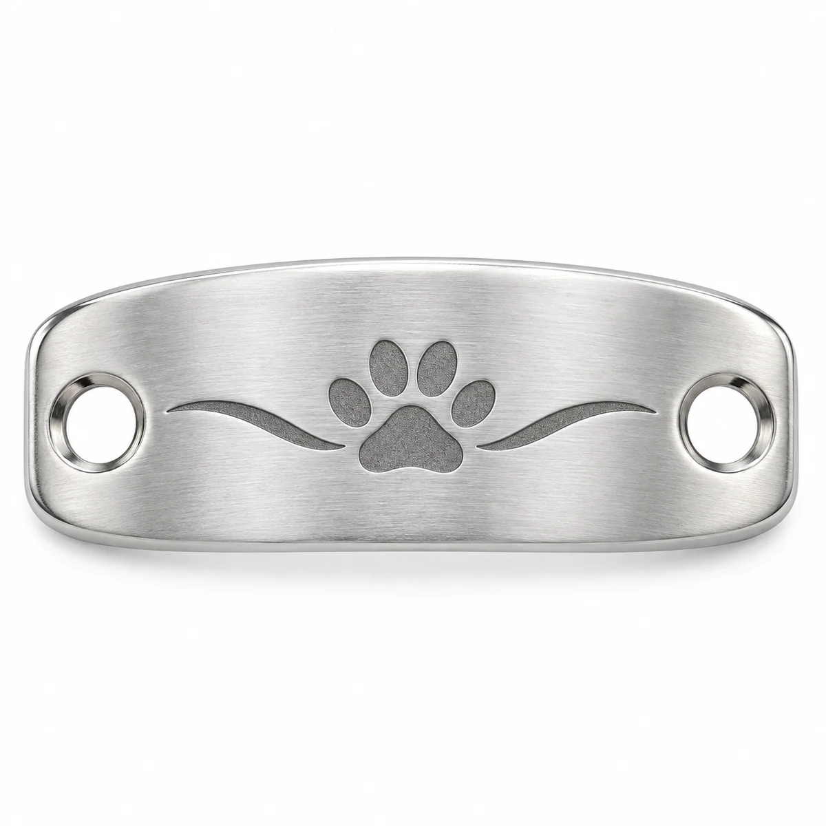 Pet Collar Logo Plate - front view