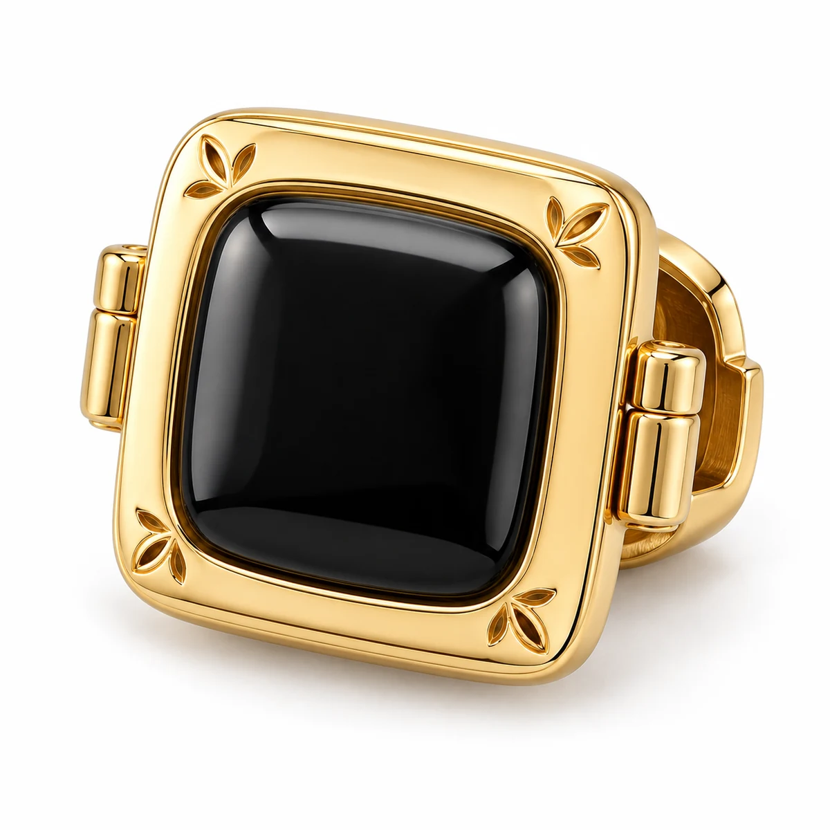 Cufflink-look Onyx Inset Button Cover thumbnail 2