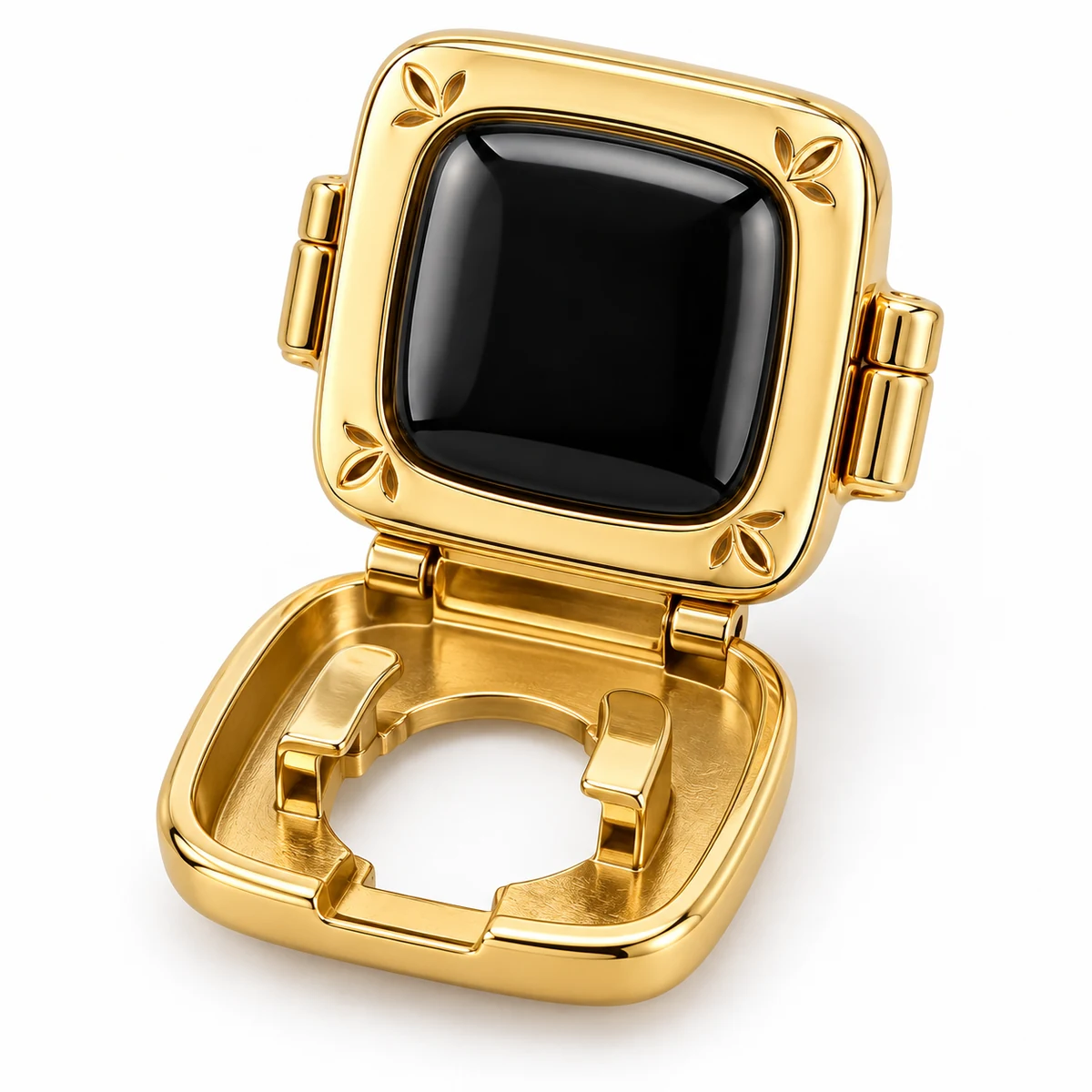 Cufflink-look Onyx Inset Button Cover thumbnail 3