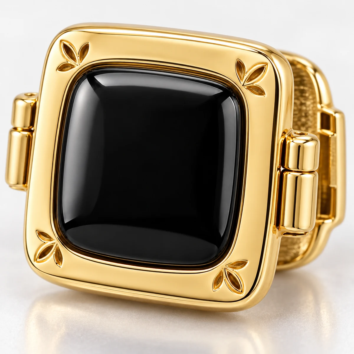 Cufflink-look Onyx Inset Button Cover thumbnail 4