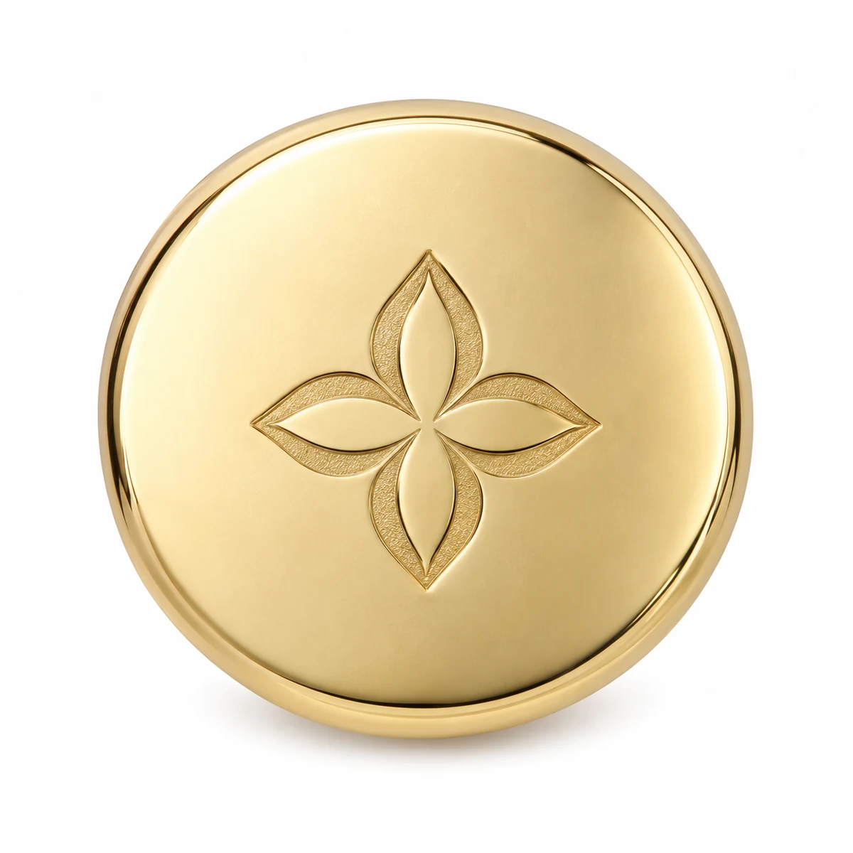 Logo-engraved Magnetic Snap 18mm - front view