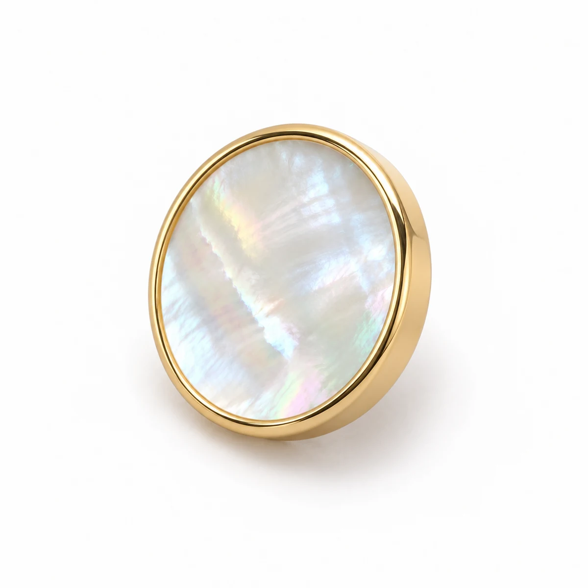Mother-of-Pearl Inlay Metal Rim Button thumbnail 2