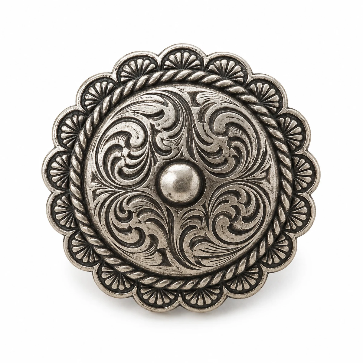 Western Concho Button - front view