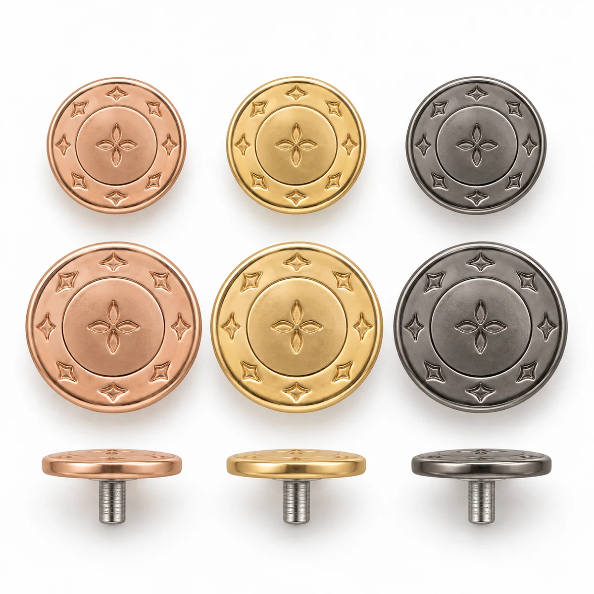 Rose-gold Logo Jeans Tack Button thumbnail 5