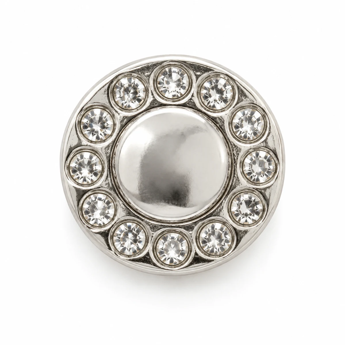 Rhinestone Jeans Button - front view