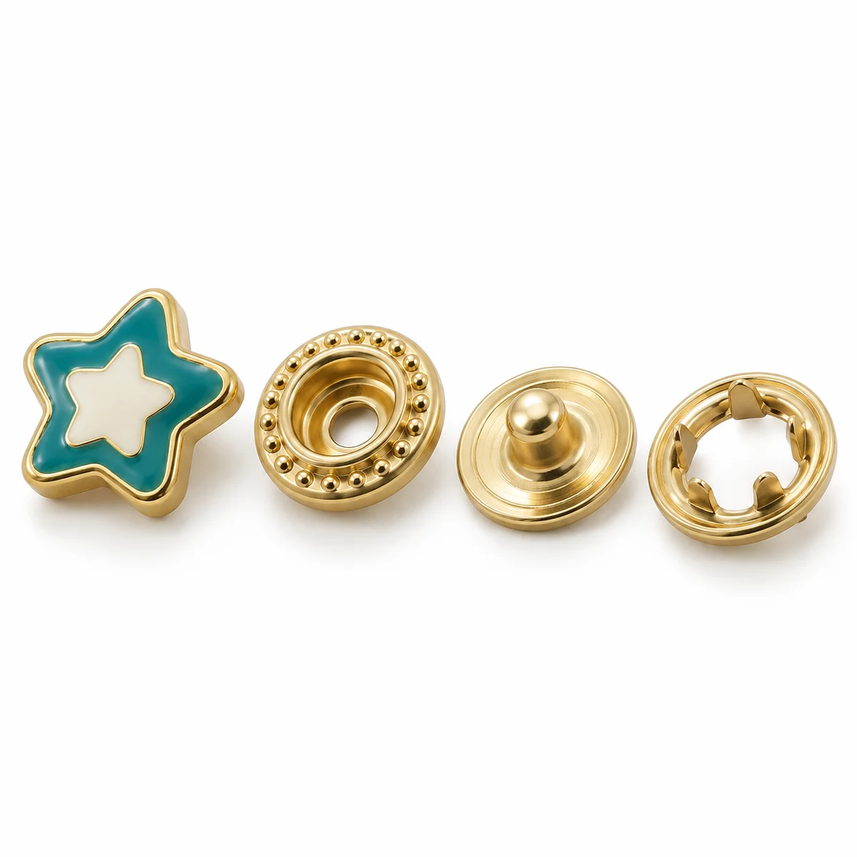 Kids Enamel-cap Snap (Star/Heart/Flower) thumbnail 2