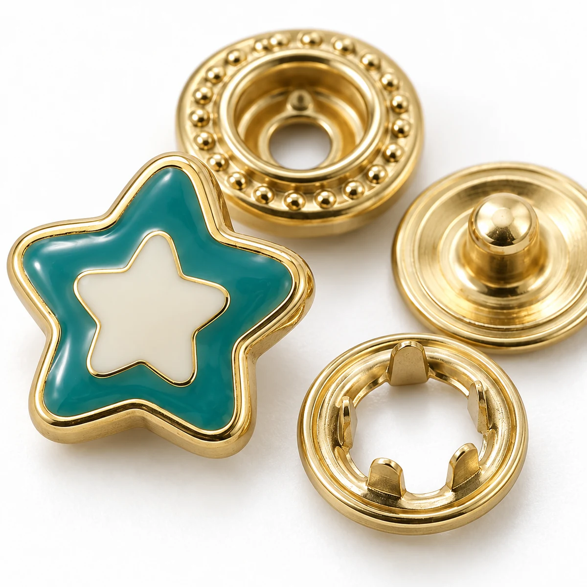 Kids Enamel-cap Snap (Star/Heart/Flower) thumbnail 4