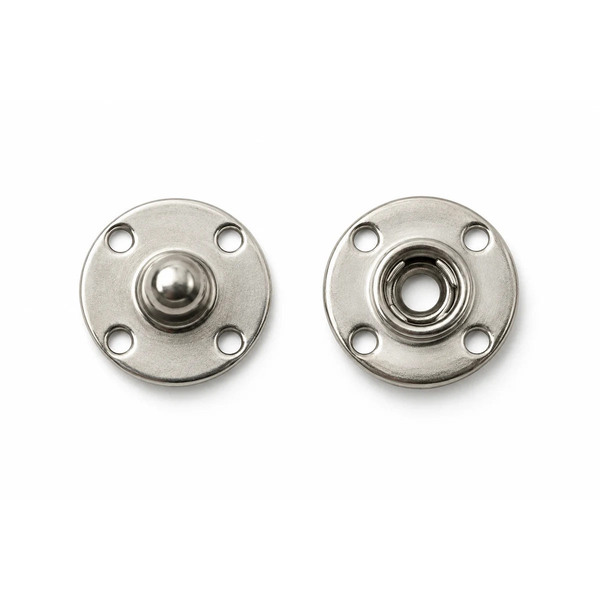 Sew-on Metal Press Stud - front view
