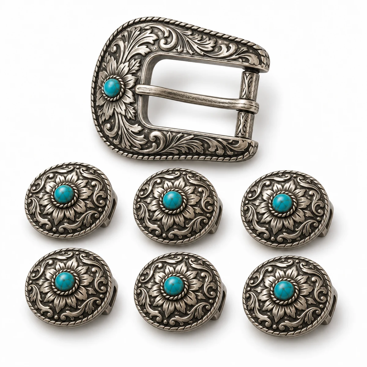 Concho Belt Set (6 Conchos + Buckle) thumbnail 2