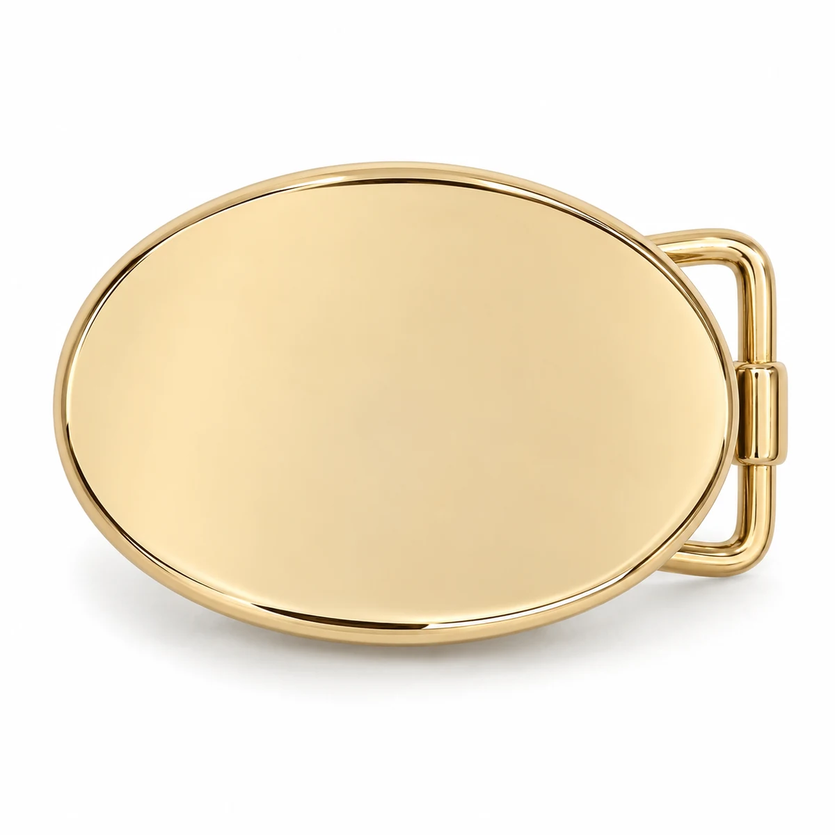 Slim Women's Logo Plate Buckle (Oval/Round) - front view
