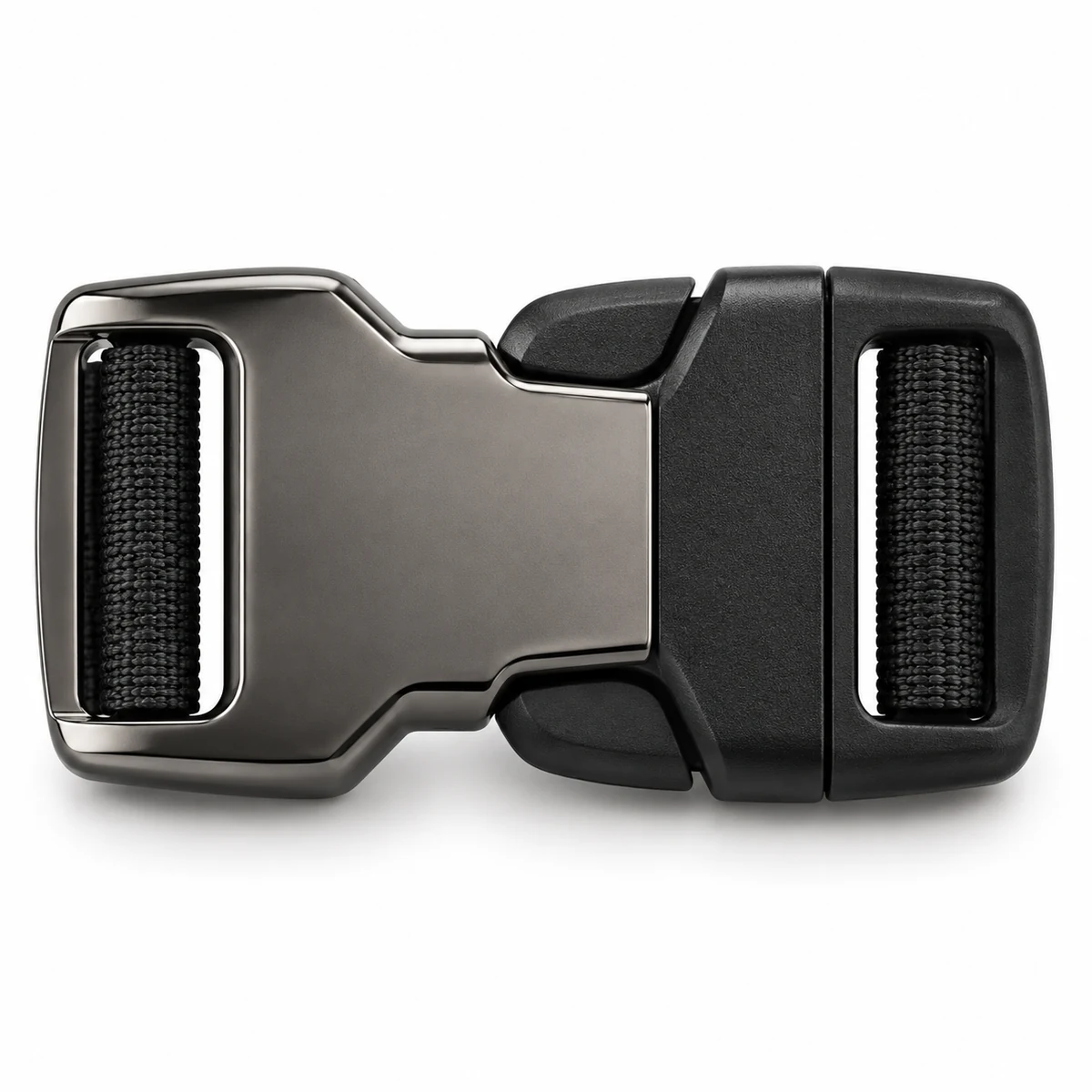 Hybrid Metal + POM Buckle 25mm - front view