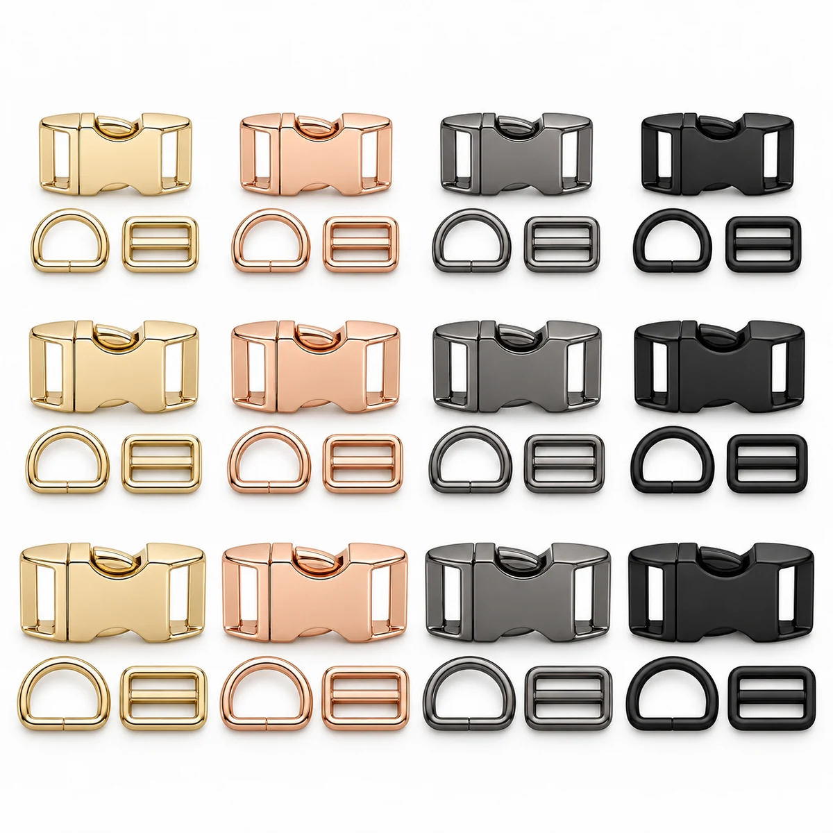 Pet Collar Hardware Matching Set (Buckle + D-ring + Slider) thumbnail 5