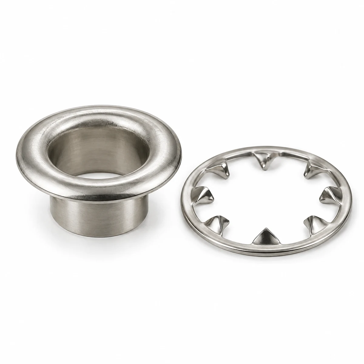 Stainless Steel Eyelet 6–12mm (Outdoor/Tarp) - front view