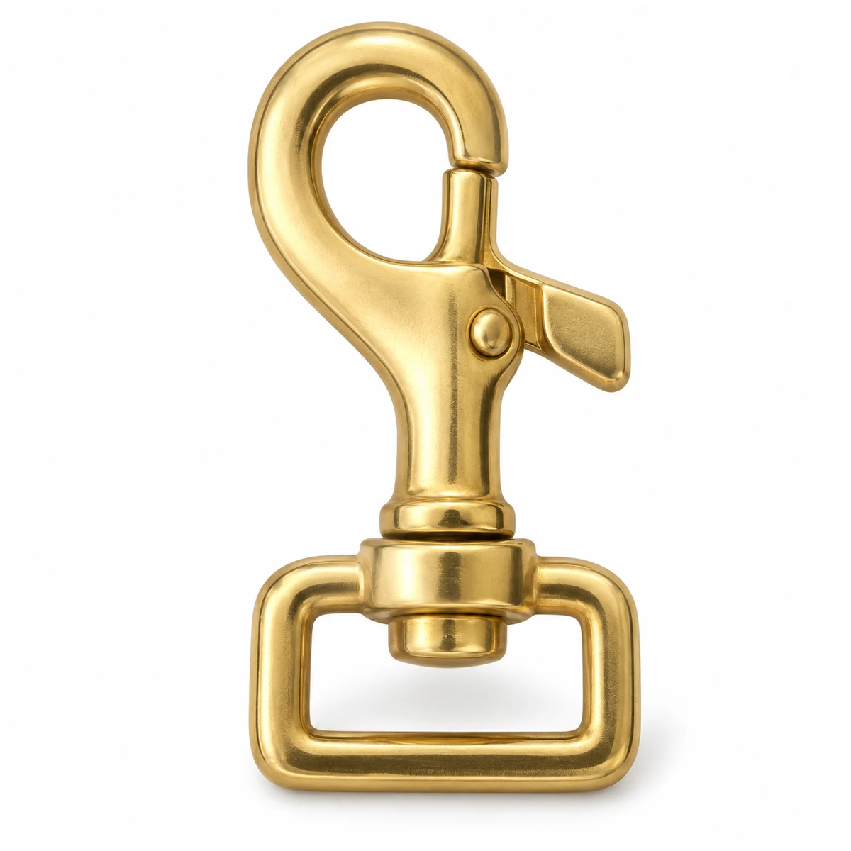 Solid Brass Trigger Snap 16/20/25mm - front view