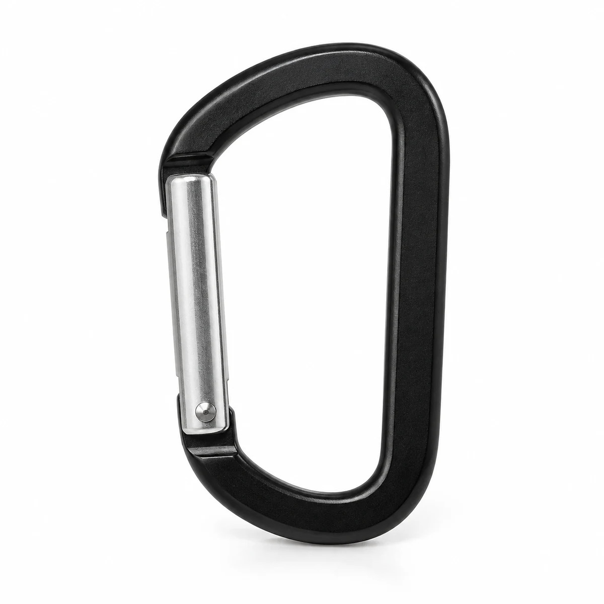 D-shape Aluminium Key Carabiner (Laser Logo, 8 Colours) - front view