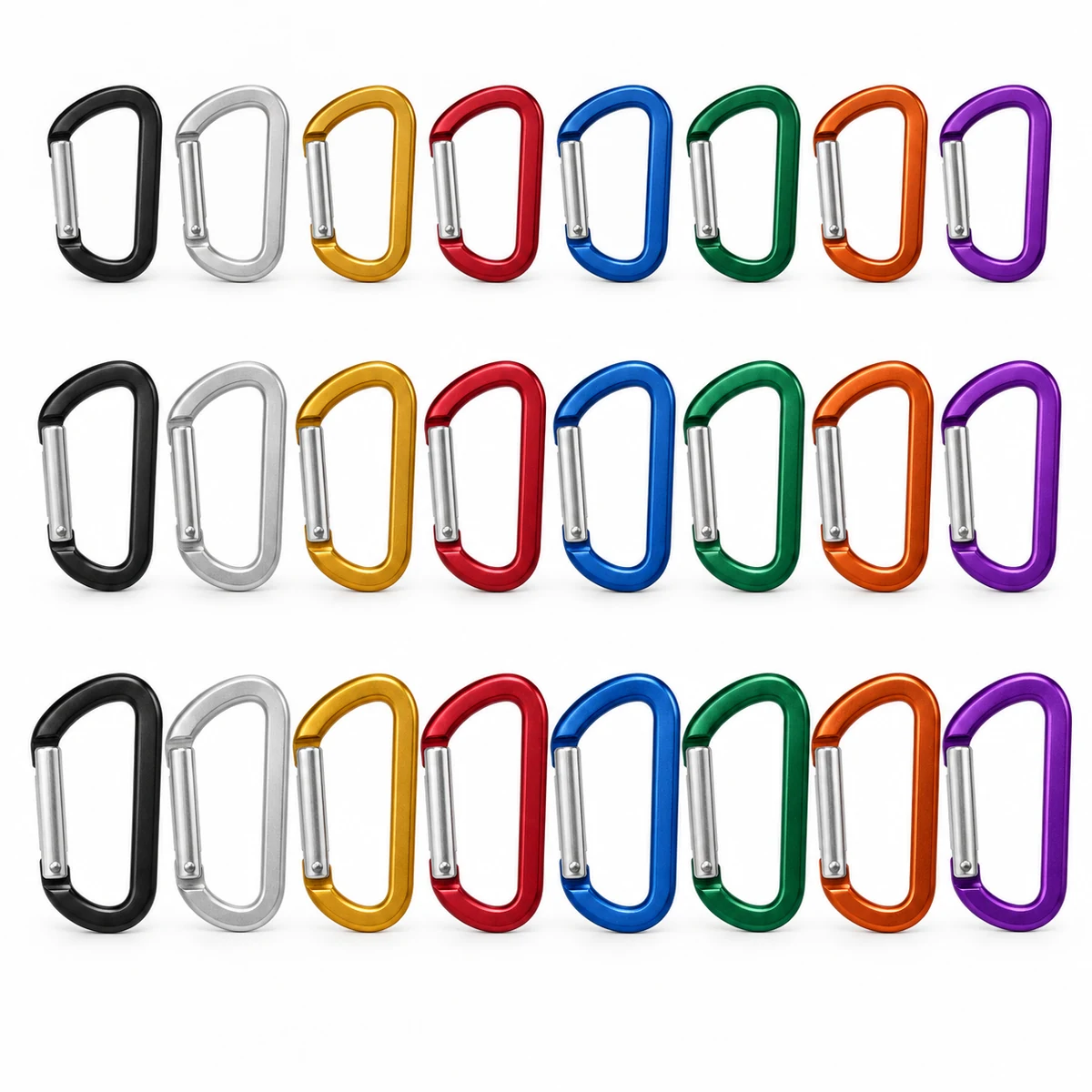 D-shape Aluminium Key Carabiner (Laser Logo, 8 Colours) thumbnail 5