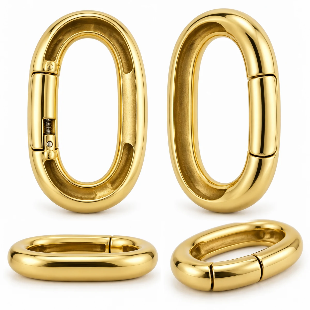 Chunky Oval Statement Carabiner (PVD Gold) thumbnail 3