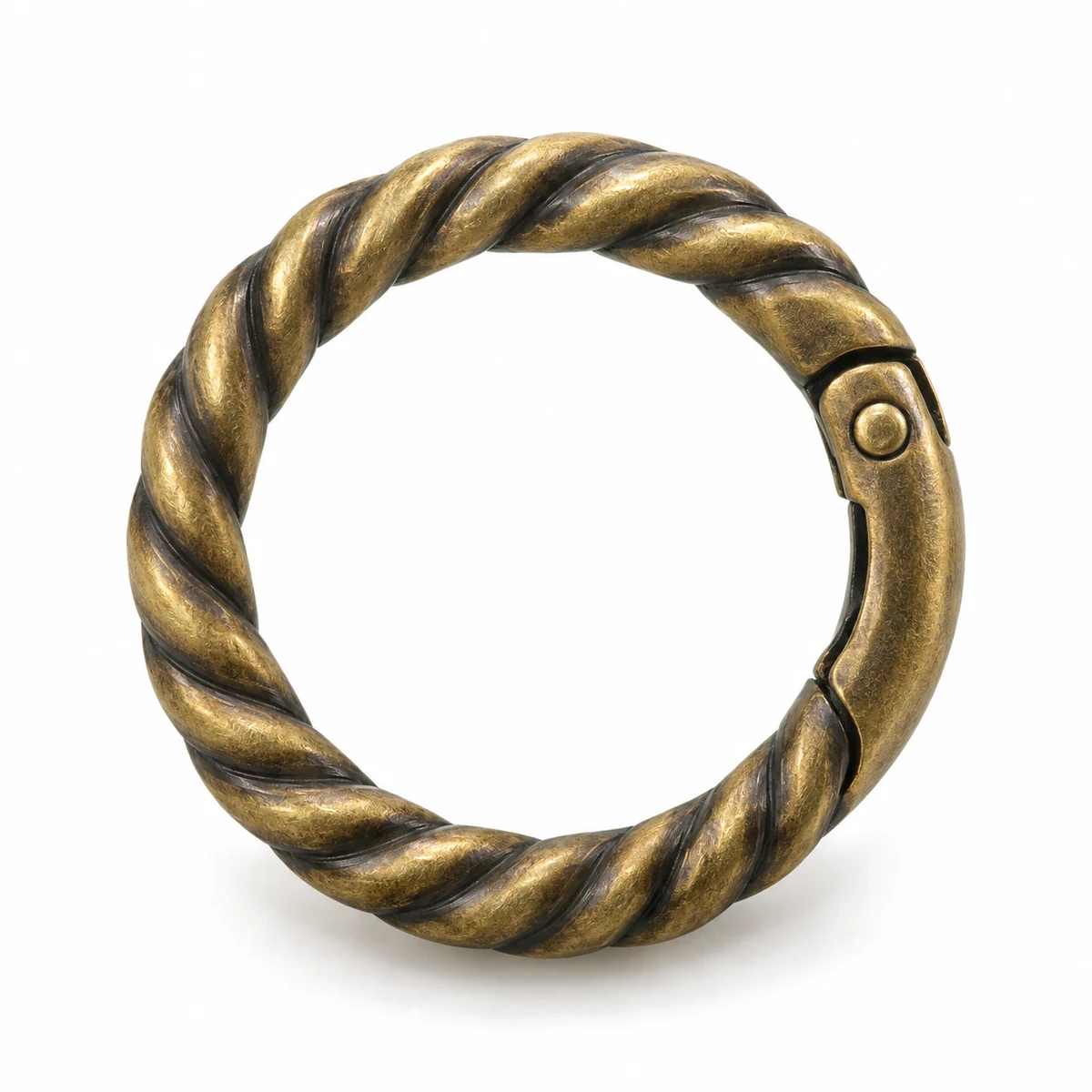 Twisted-texture Spring Ring 25/32mm - front view