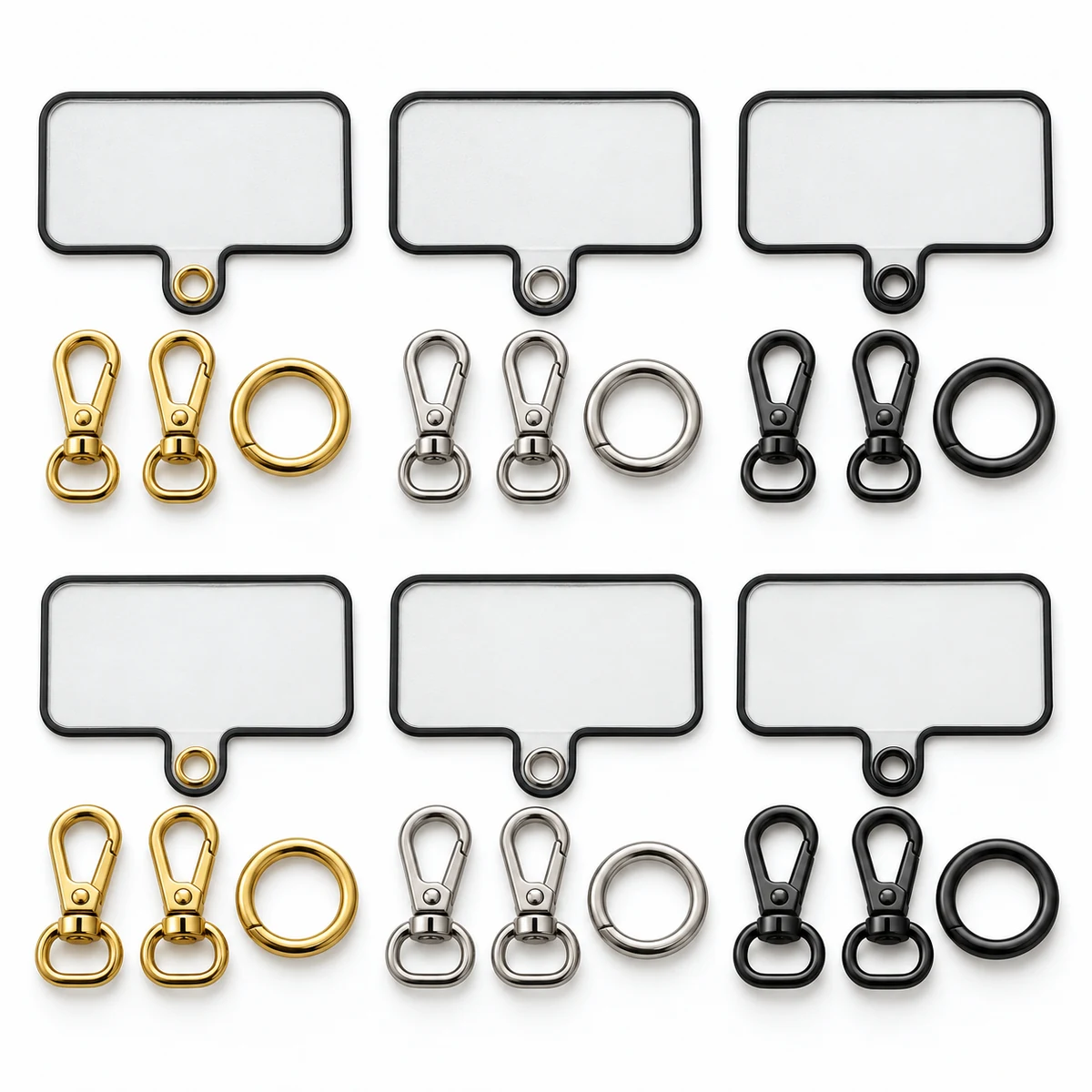 Phone Crossbody Strap Hardware Kit (Patch Tab + 2 Mini Clips + Ring) thumbnail 5