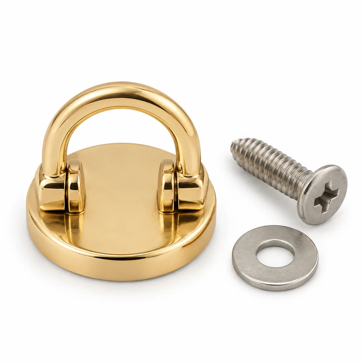 Screw-on Strap Connector (Stud Anchor) 13/16mm - front view