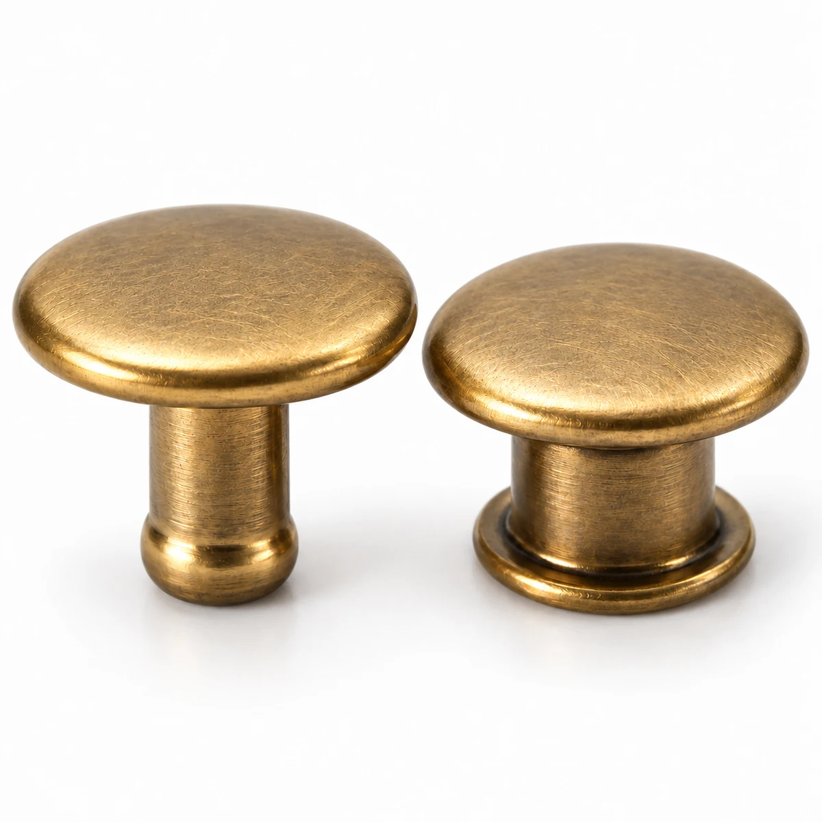 Logo-embossed Double-cap Rivet (Steel/Brass, 10.5–15mm) thumbnail 4