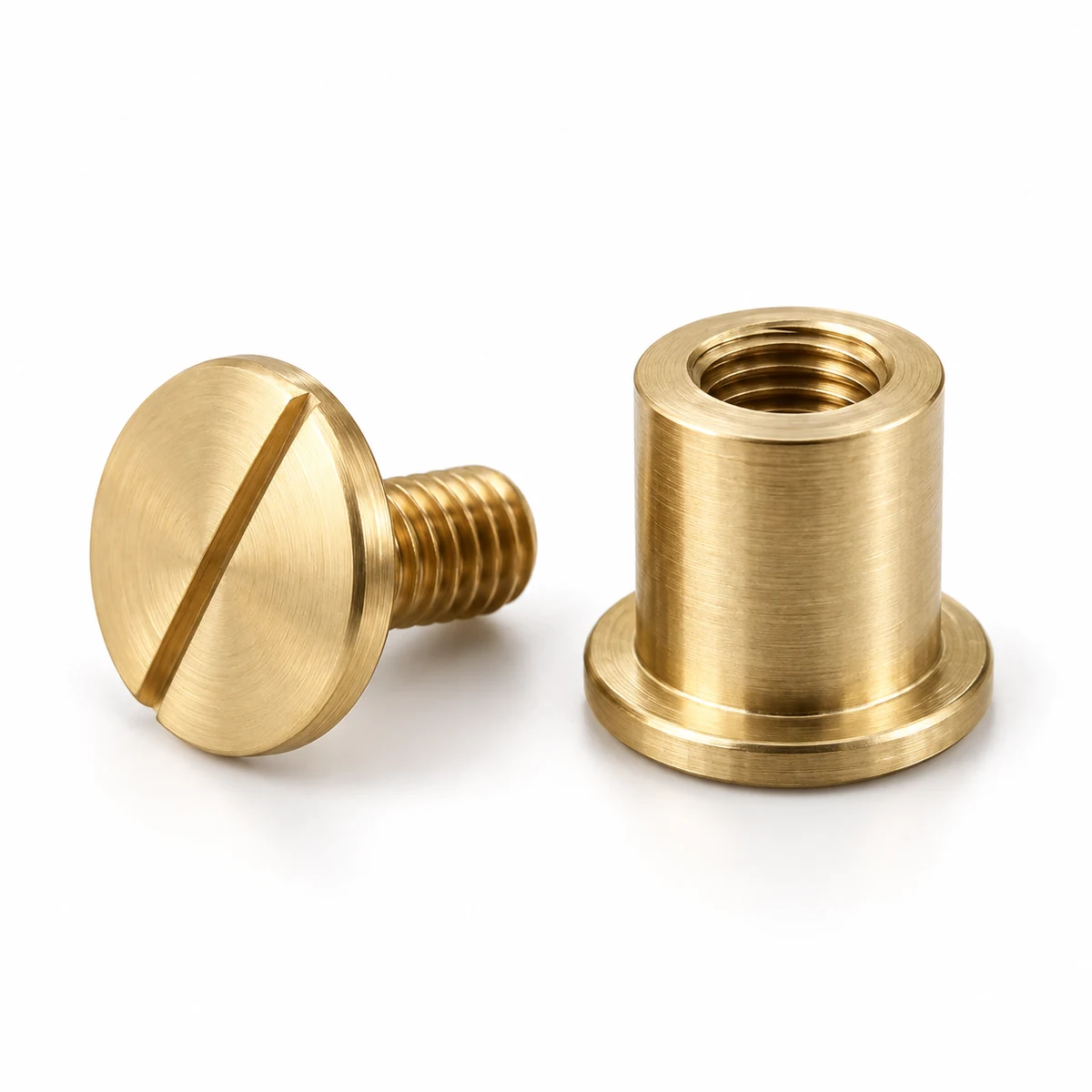 Chicago Screw / Binding Post 8/10mm Head - front view