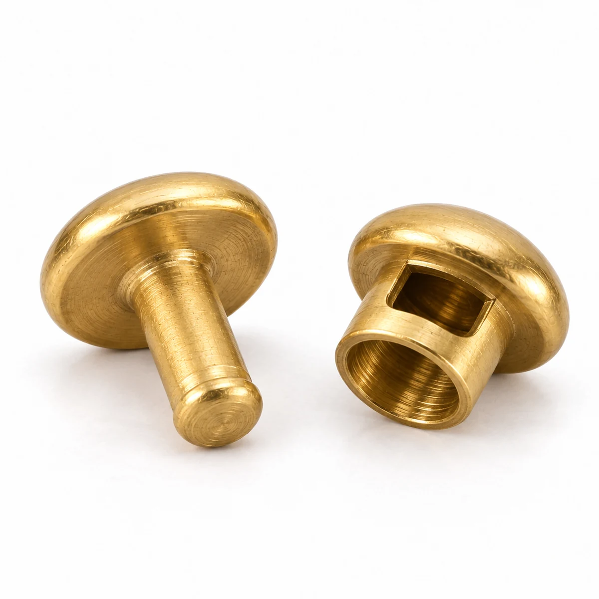 Solid Brass Small Double-cap Rivet 6/7/9mm thumbnail 3