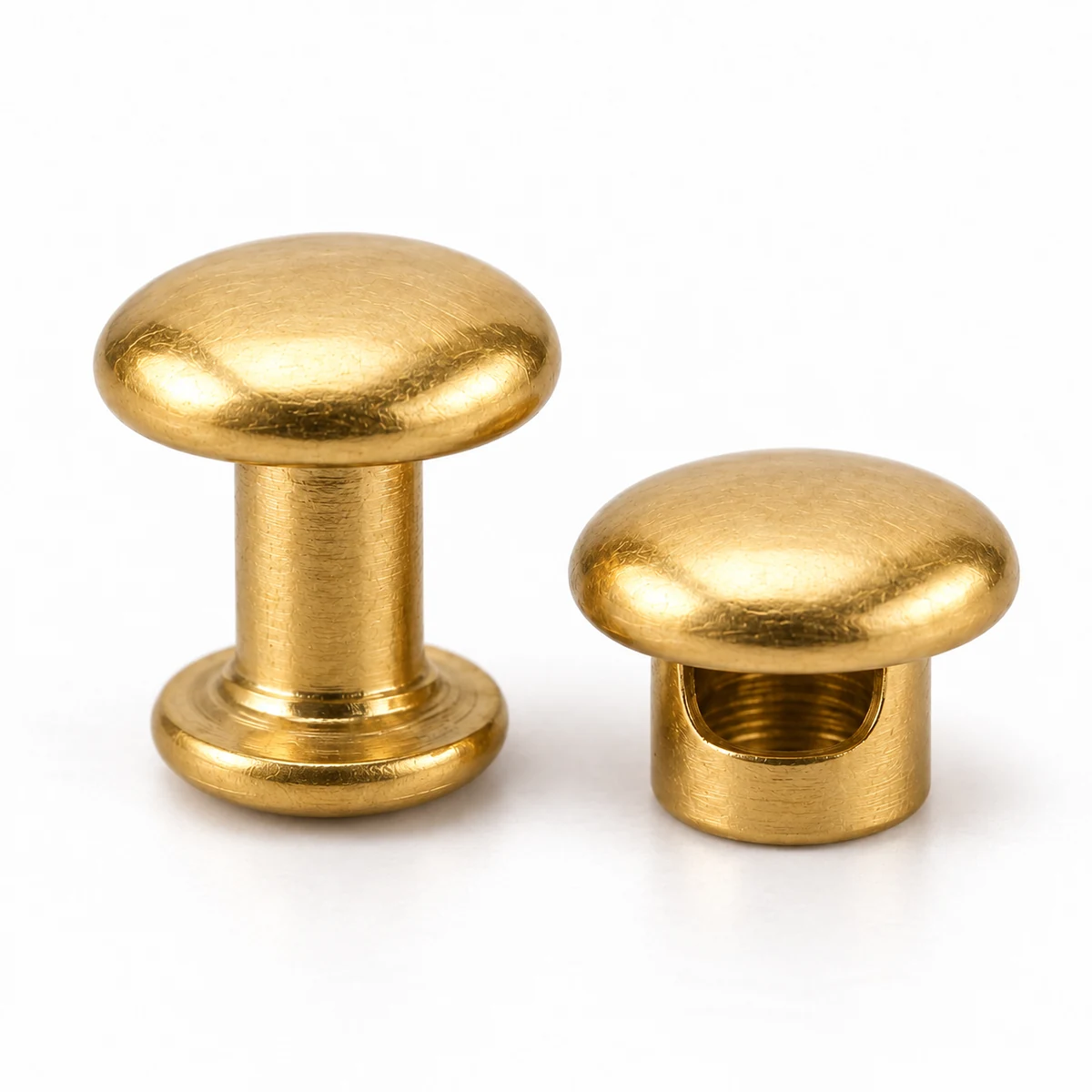 Solid Brass Small Double-cap Rivet 6/7/9mm thumbnail 4