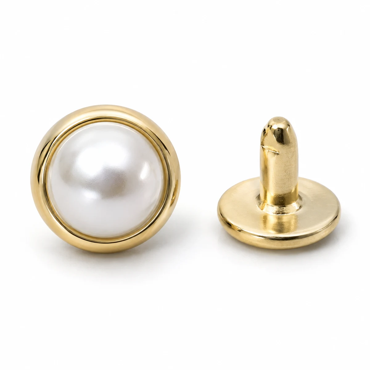 Crystal / Pearl Rivet 8/10mm - front view