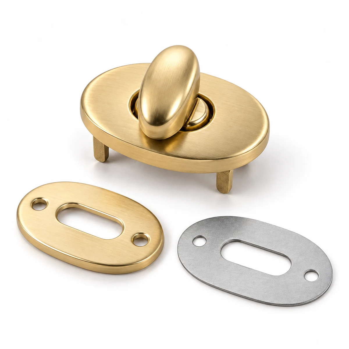 Oval Pebble Turn Lock (Plain, No Logo) thumbnail 2