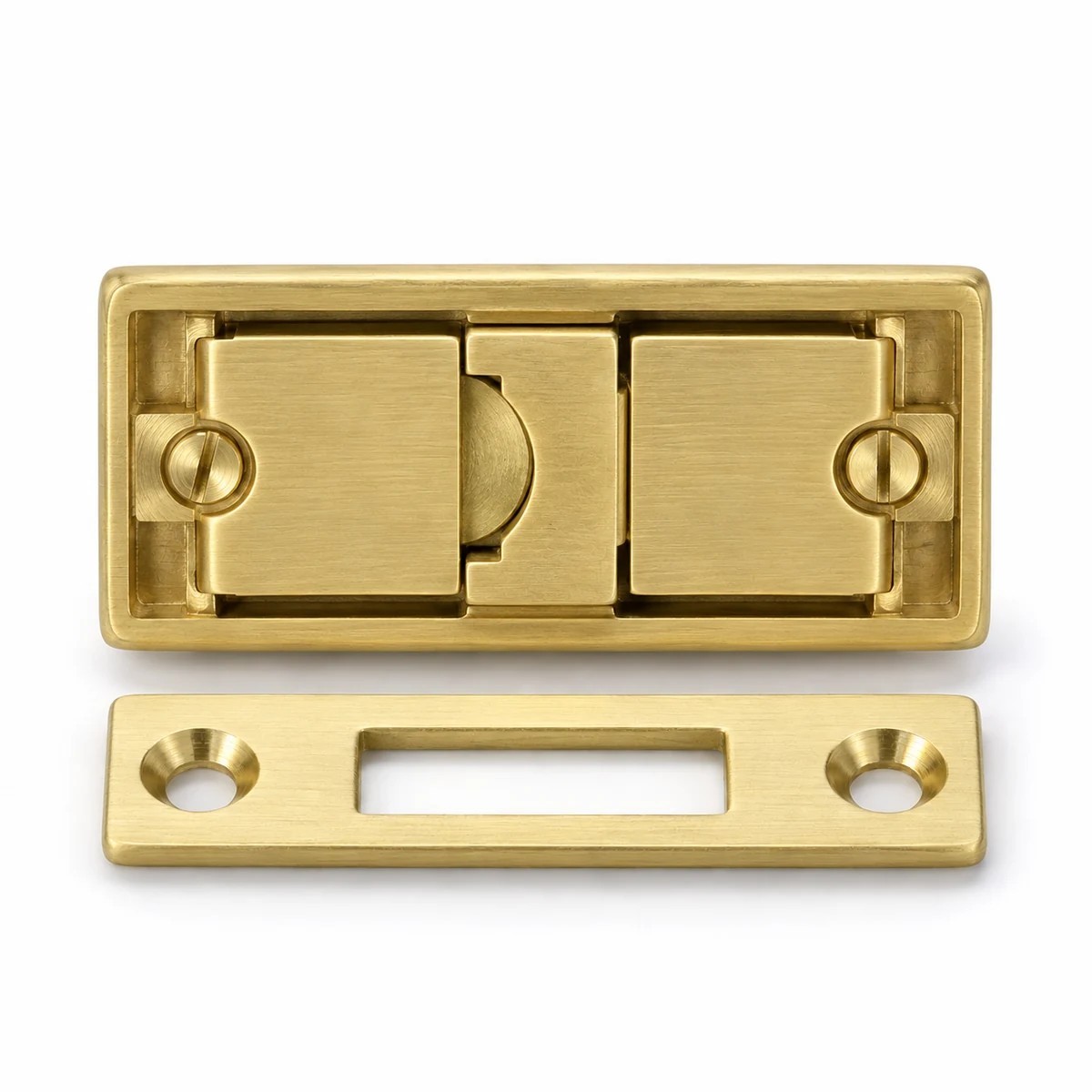 Rectangular Flush Twist Lock (Low-profile, Brass) thumbnail 3