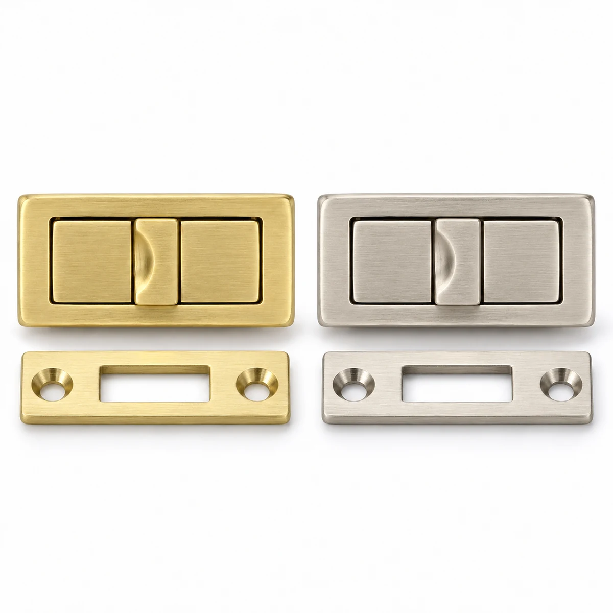 Rectangular Flush Twist Lock (Low-profile, Brass) thumbnail 5