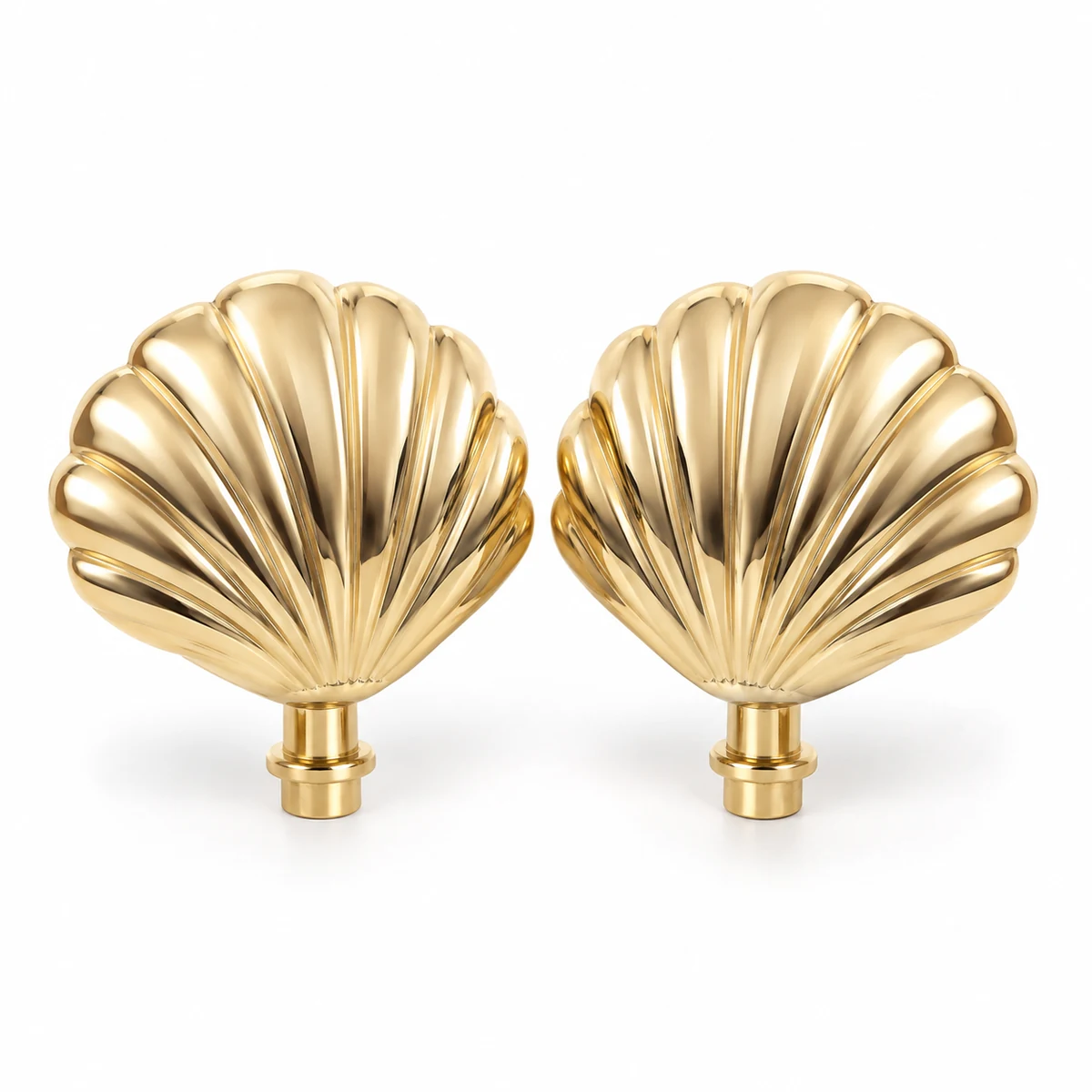 Sculptural Kiss-clasp Heads (Shell / Twist / Flower, Interchangeable) - front view