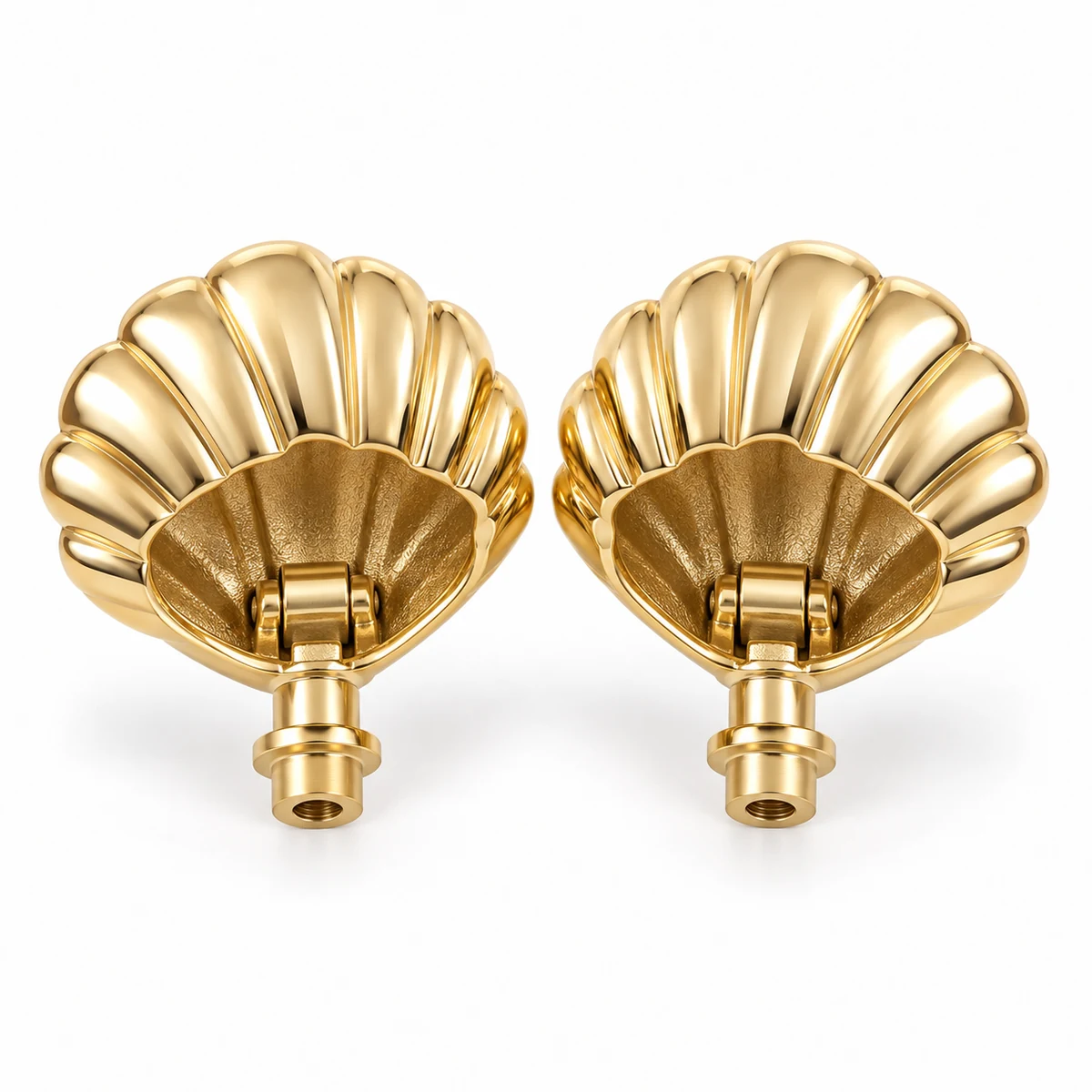 Sculptural Kiss-clasp Heads (Shell / Twist / Flower, Interchangeable) thumbnail 3