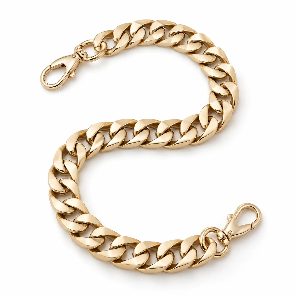 Chunky Aluminium Curb Chain Strap (Lightweight, 120/60cm) - front view