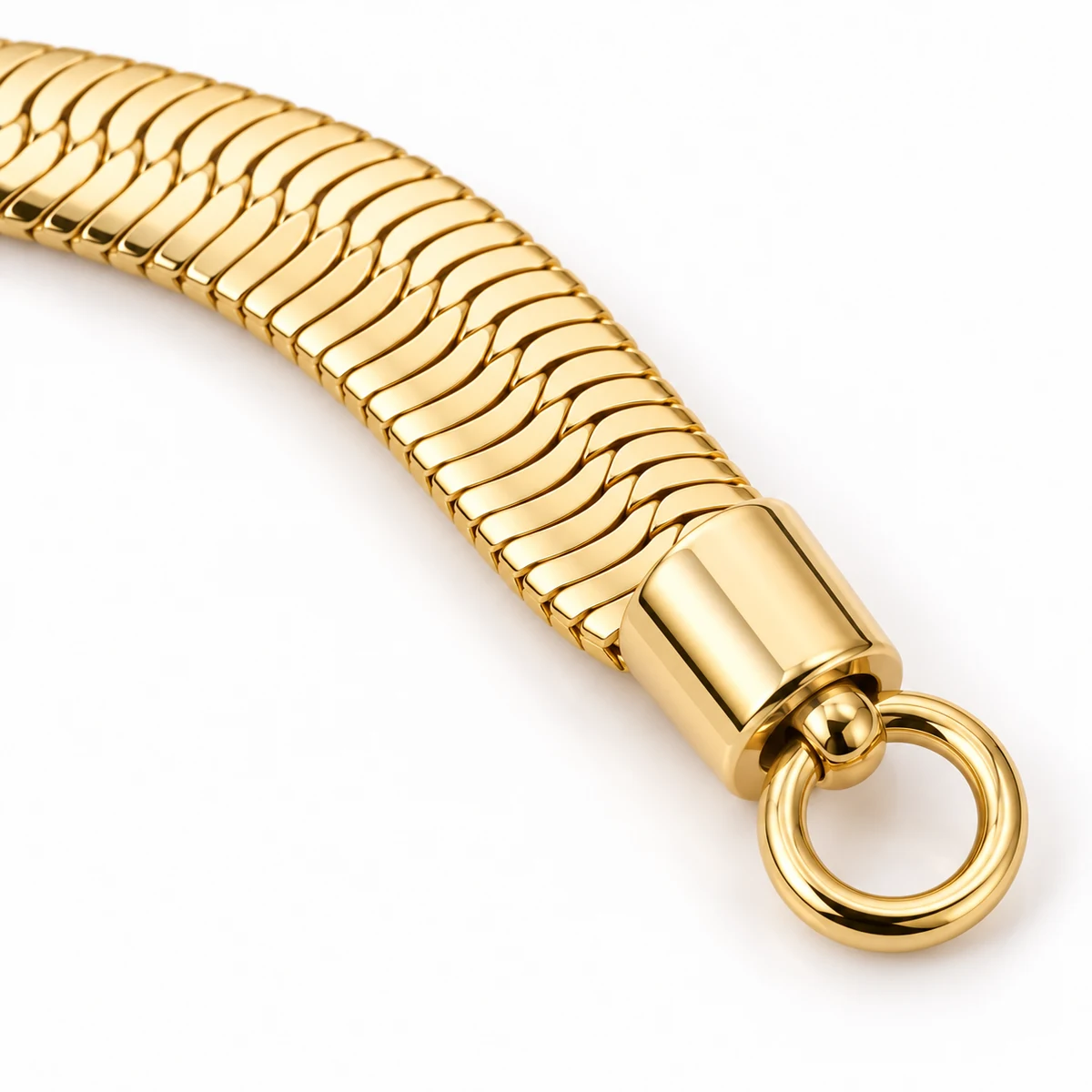 Flat Snake / Herringbone Chain Strap 6–8mm (PVD Gold) thumbnail 4