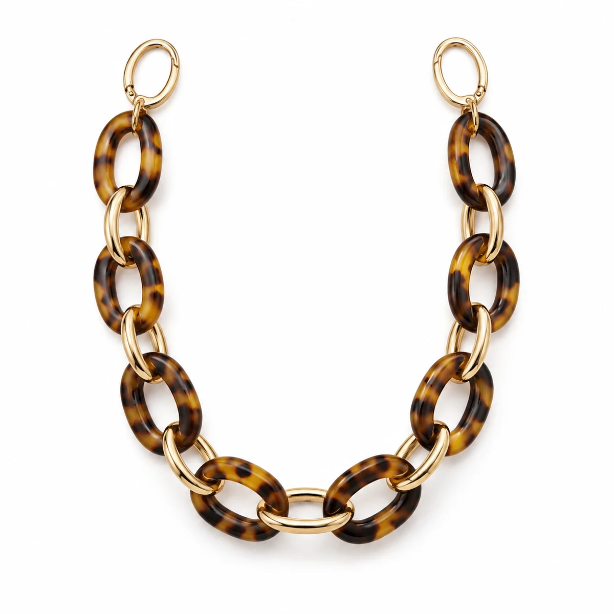 Resin + Metal Mixed Link Chain (60cm) - front view