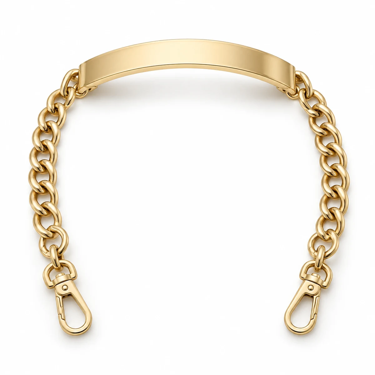 Short Shoulder Chain Handle with Shoulder Plate (30–45cm) - front view