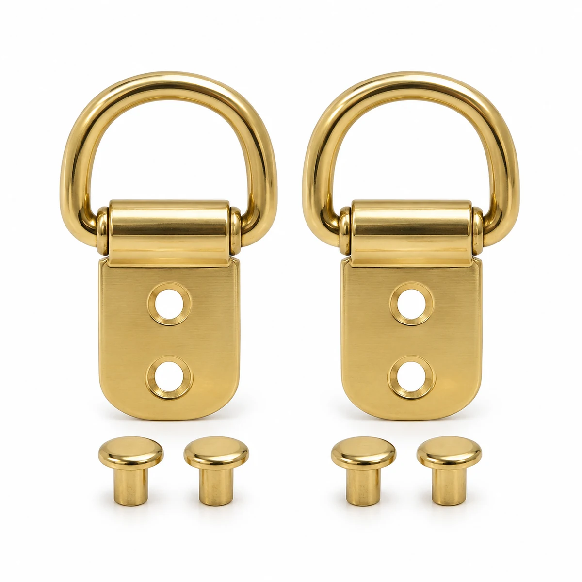 Handle Hinge Tab Set (Brass) - front view