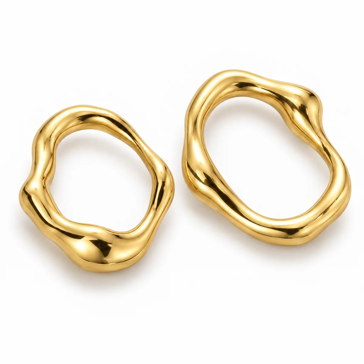 Organic Molten Asymmetric Ring Pair thumbnail 2